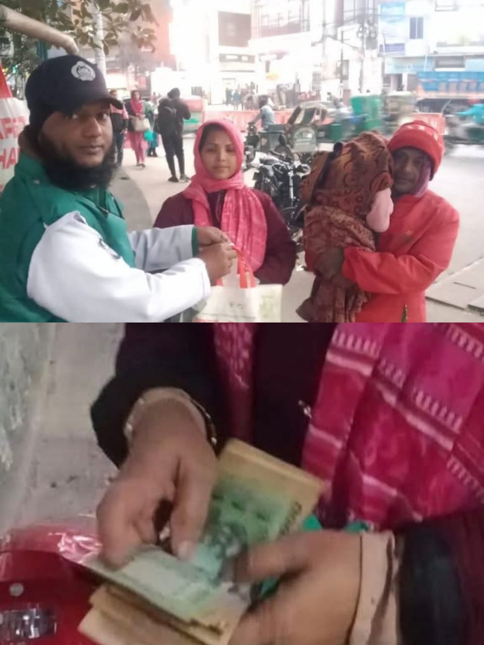 রাজশাহীতে কুড়িয়ে পাওয়া ২৬ হাজার টাকা ফিরিয়ে দিয়ে সততার দৃষ্টান্ত গড়লেন ট্রাফিক কনস্টেবল হাবিবুর।